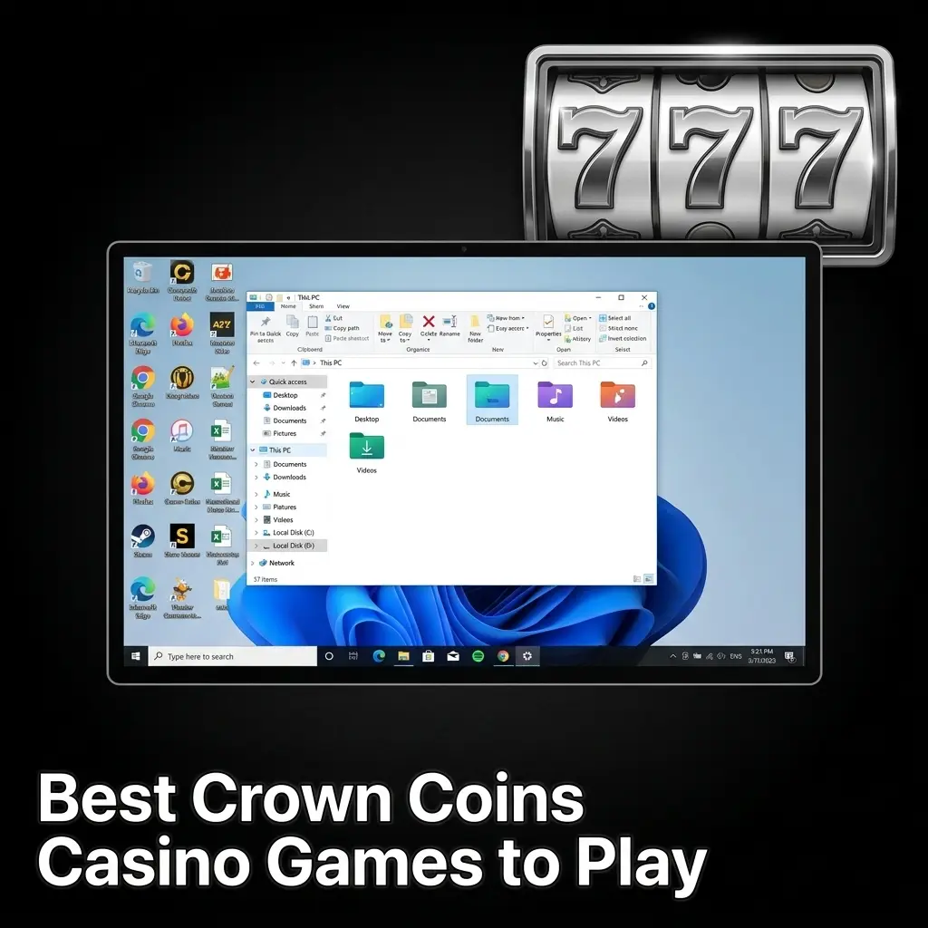 Top 10 popular Crown Coins Casino games including Gates of Olympus, Sweet Bonanza, and Big Bass Bonanza