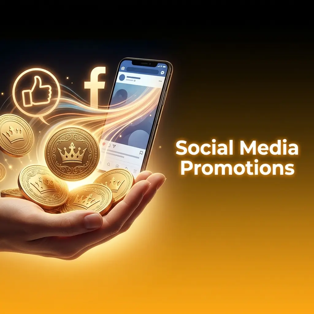 Crown Coins Casino Facebook social media giveaway promoting free Sweeps Coins and Crown Coins to US residents