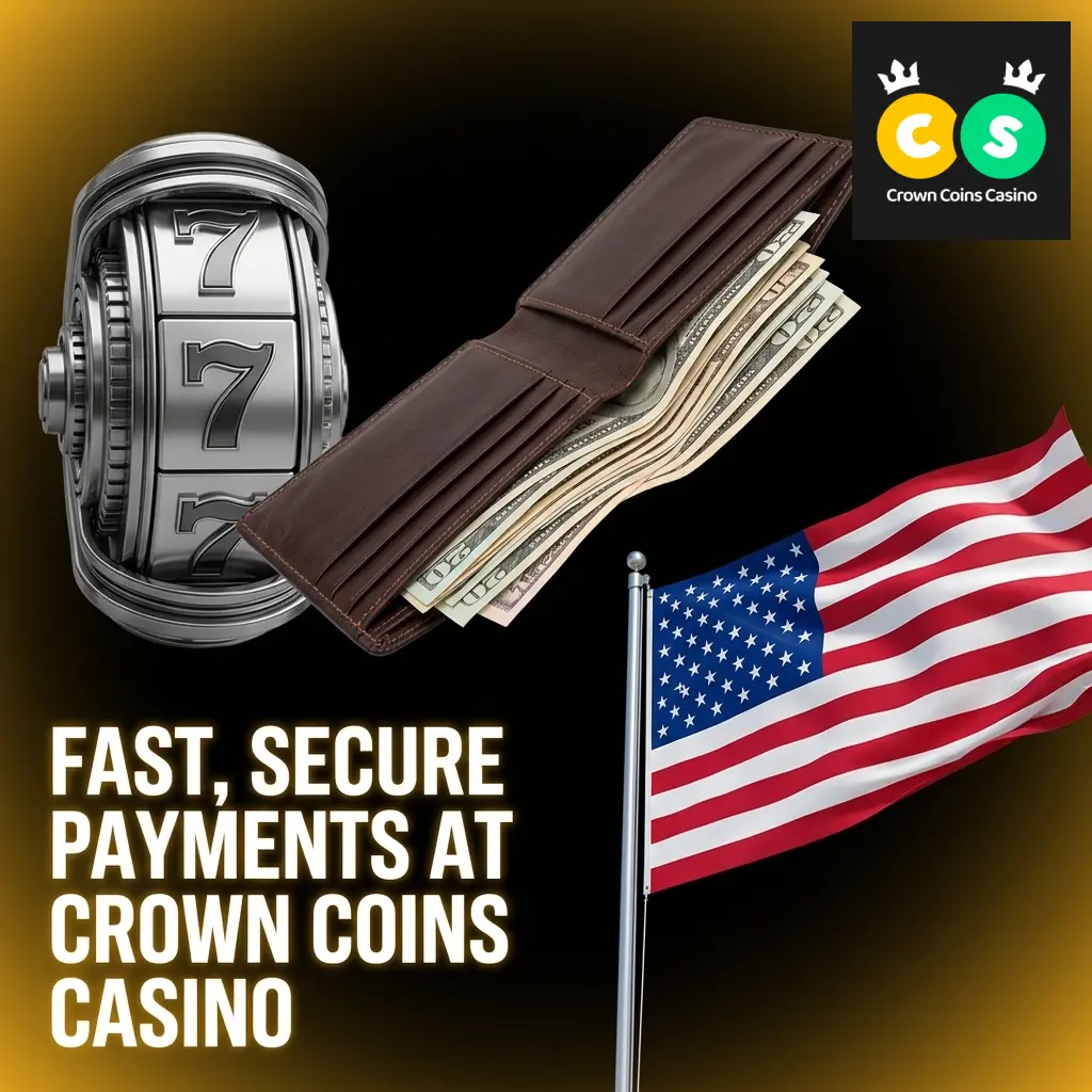 Crown Coins Casino payment methods including Apple Pay Visa Mastercard American Express and Discover Card for US players