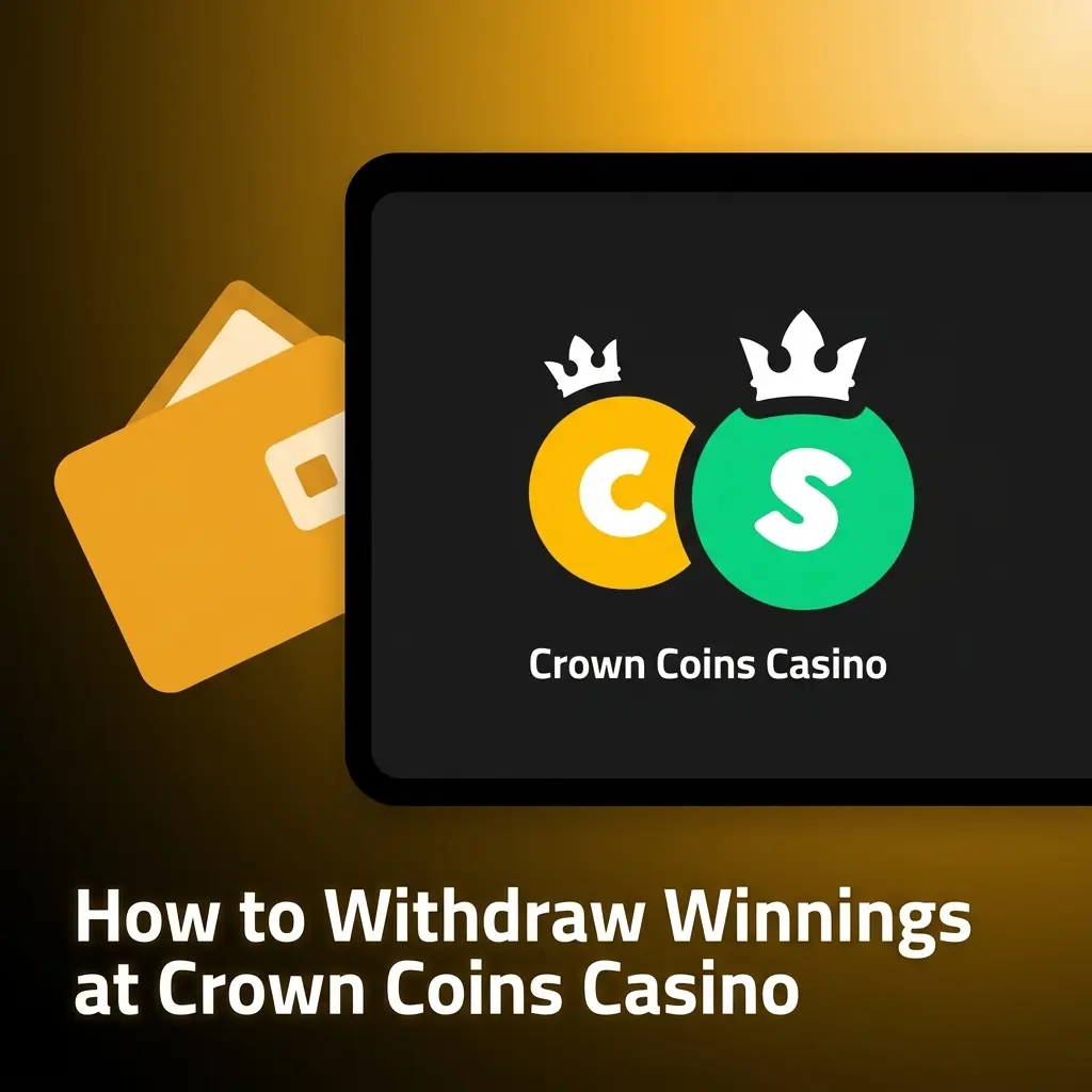 Player dashboard showing Crown Coins Casino withdrawal process for redeeming Sweeps Coins as cash prizes
