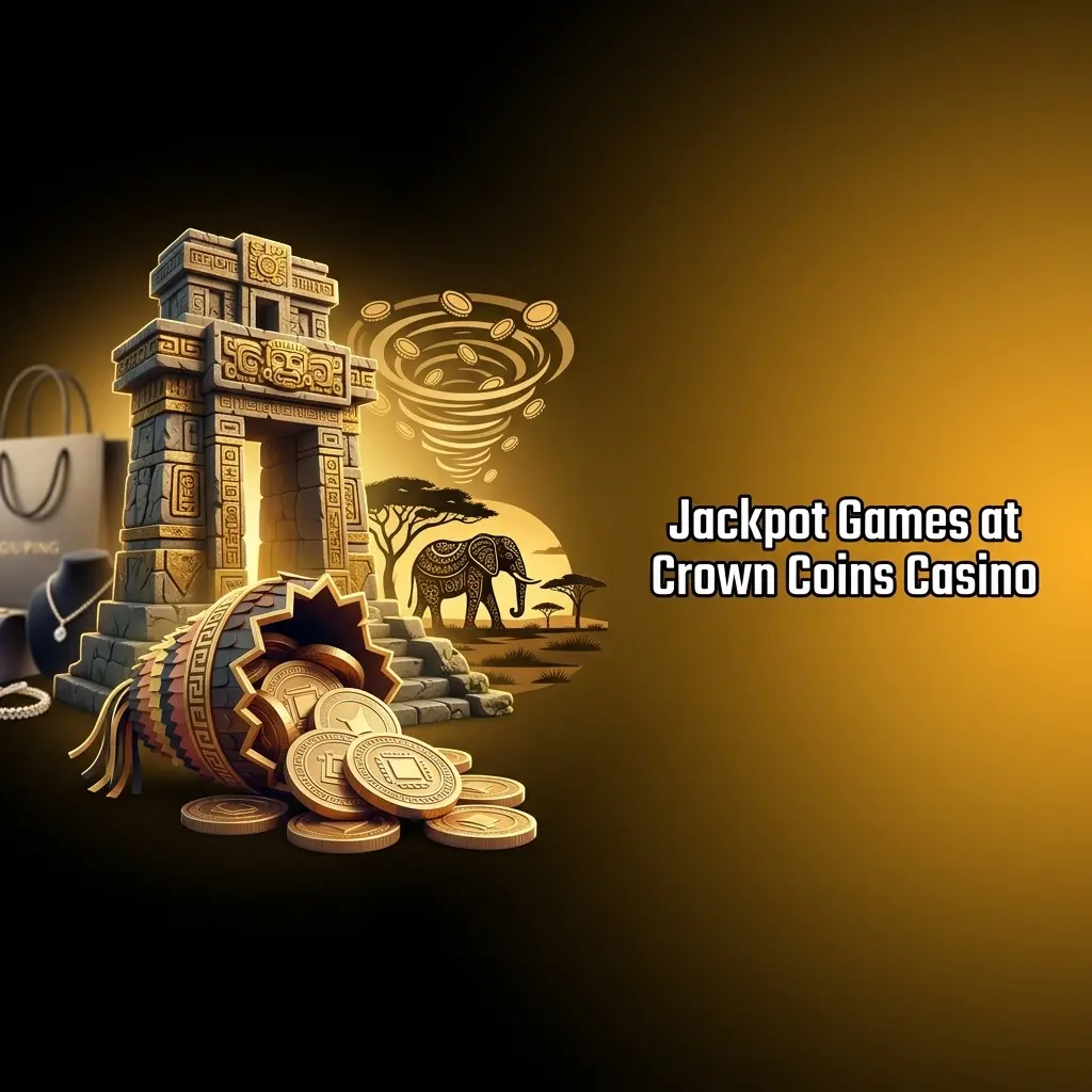 Crown Coins Casino jackpot games including Aztec Millions, Mega Moolah, and more progressive slots for US players