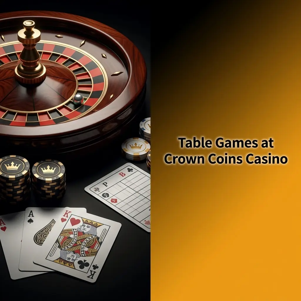 Crown Coins Casino table games including blackjack, roulette, baccarat, and Casino Hold'em by top providers