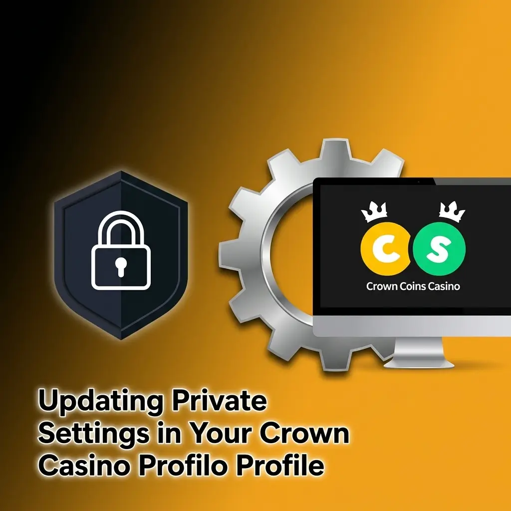 Crown Coins Casino profile settings page showing personal info, password update, and notification preference options