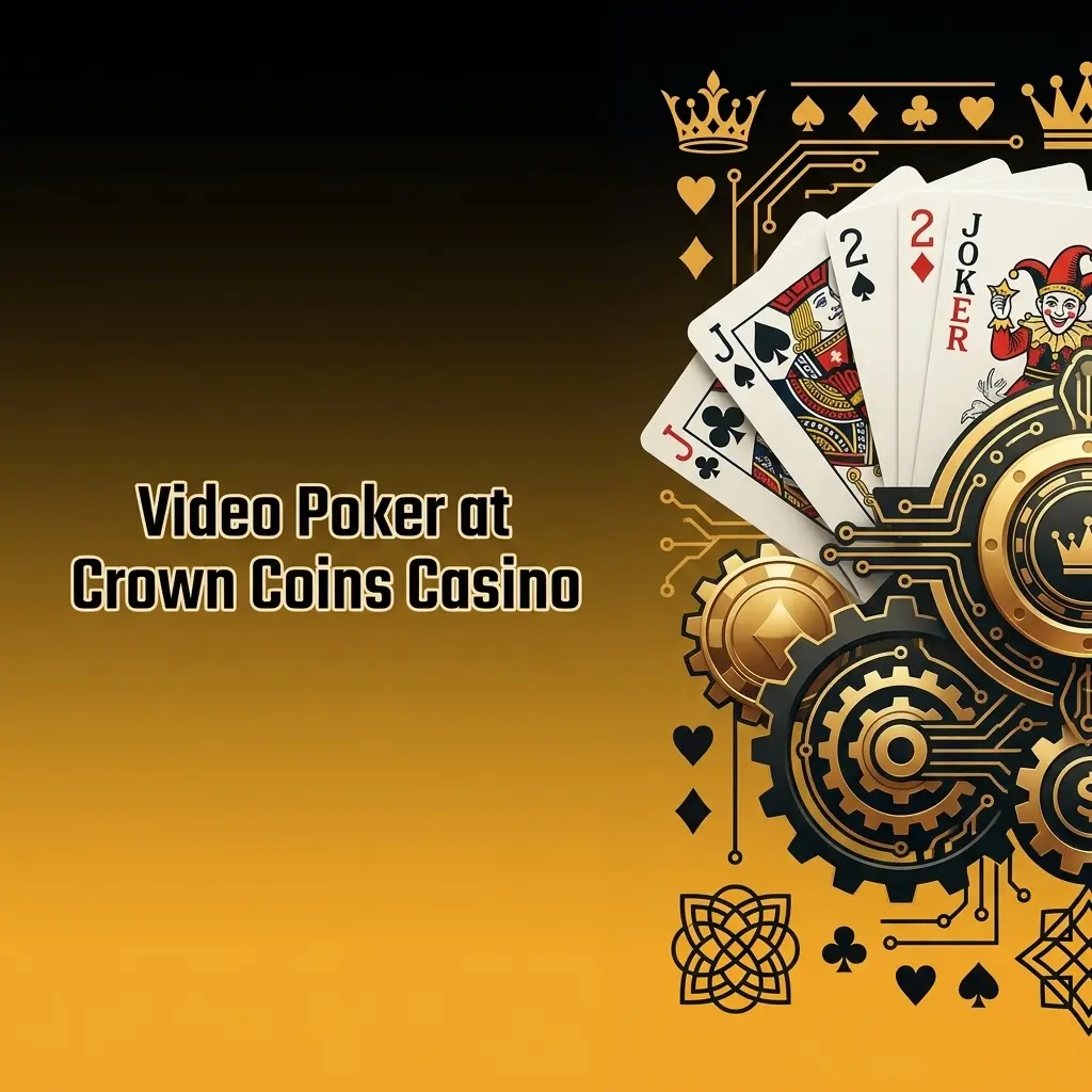 Video poker games at Crown Coins Casino including Jacks or Better, Deuces Wild, and Joker Poker by Habanero